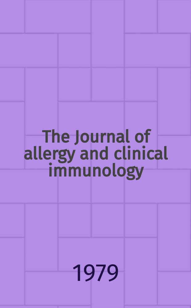 The Journal of allergy and clinical immunology : Including "Allergy abstracts" Offic. organ of Amer. acad. of allergy. Vol.64, №2