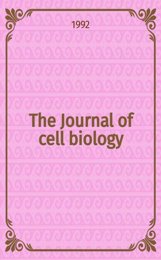 The Journal of cell biology : Formerly the Journal of biophysical and biochemical cytology. Vol.116, №2