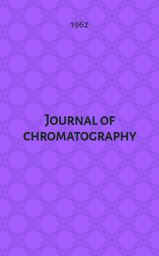 Journal of chromatography : Intern. journal on chromatography, electrophoresis and related methods. Vol.8, №1