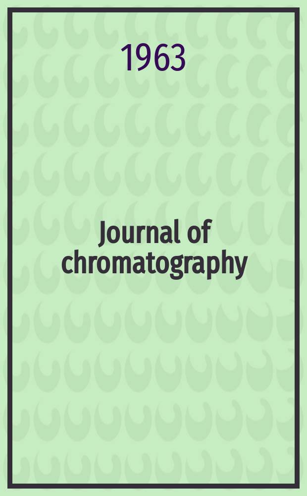 Journal of chromatography : Intern. journal on chromatography, electrophoresis and related methods. Vol.10, №1