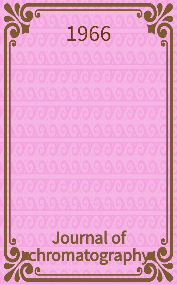 Journal of chromatography : Intern. journal on chromatography, electrophoresis and related methods. Vol.25, №1