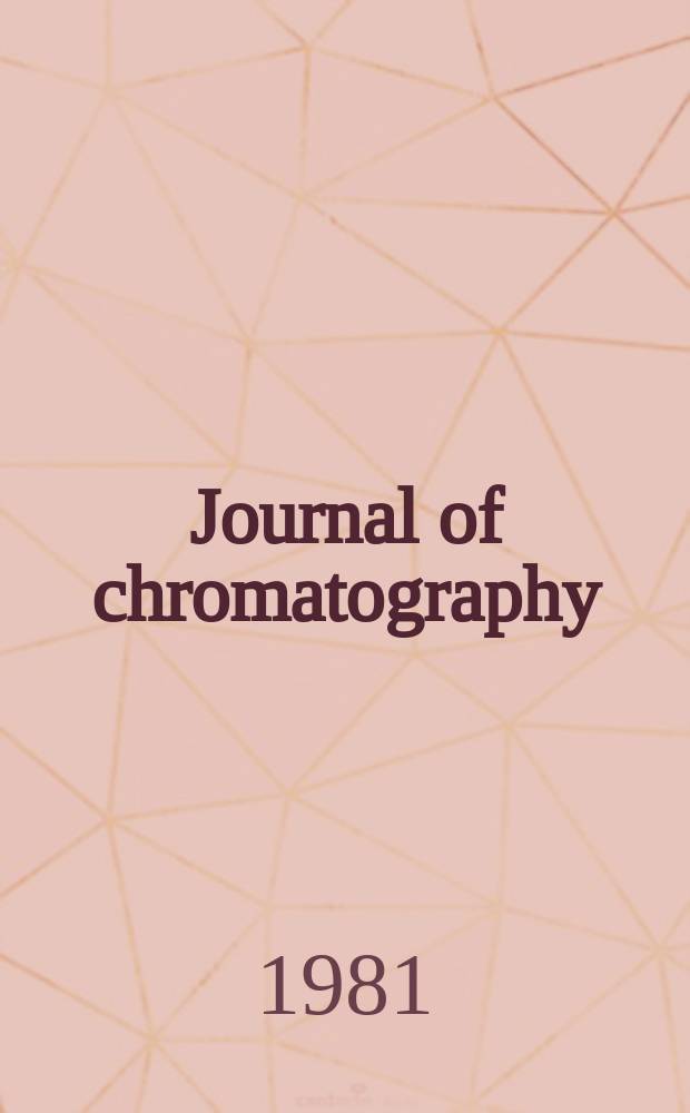 Journal of chromatography : Intern. journal on chromatography, electrophoresis and related methods. Vol.213, №3