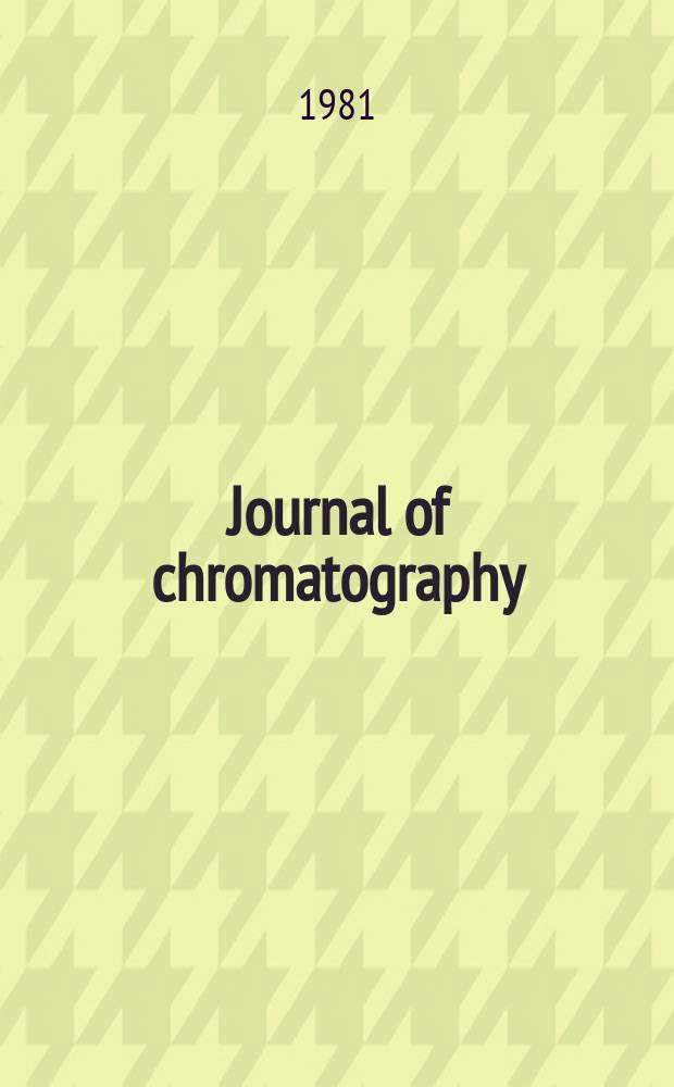 Journal of chromatography : Intern. journal on chromatography, electrophoresis and related methods. Vol.214, №2