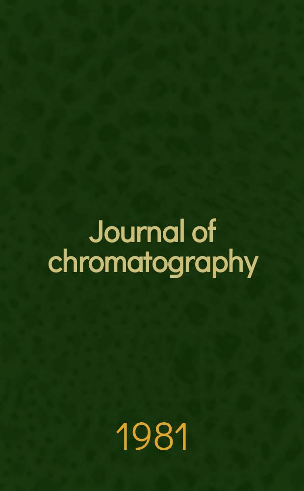 Journal of chromatography : Intern. journal on chromatography, electrophoresis and related methods. Vol.216