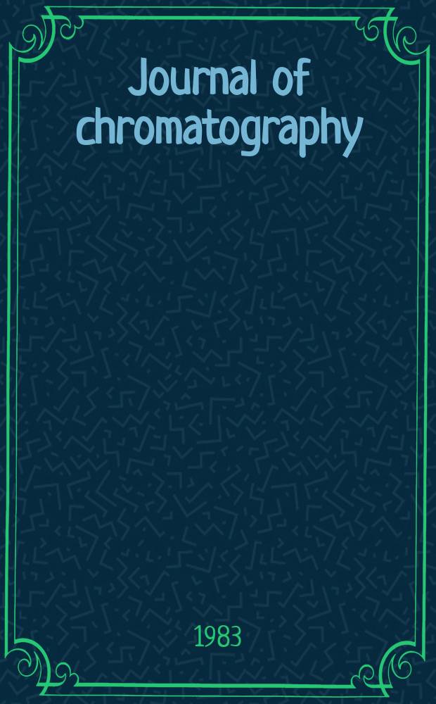 Journal of chromatography : Intern. journal on chromatography, electrophoresis and related methods. Vol.254