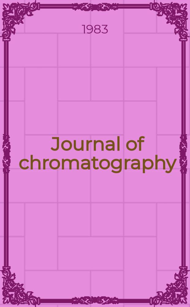 Journal of chromatography : Intern. journal on chromatography, electrophoresis and related methods. Vol.260, №1