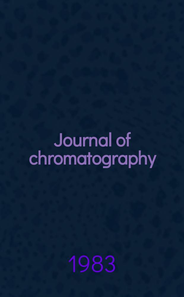 Journal of chromatography : Intern. journal on chromatography, electrophoresis and related methods. Vol.262