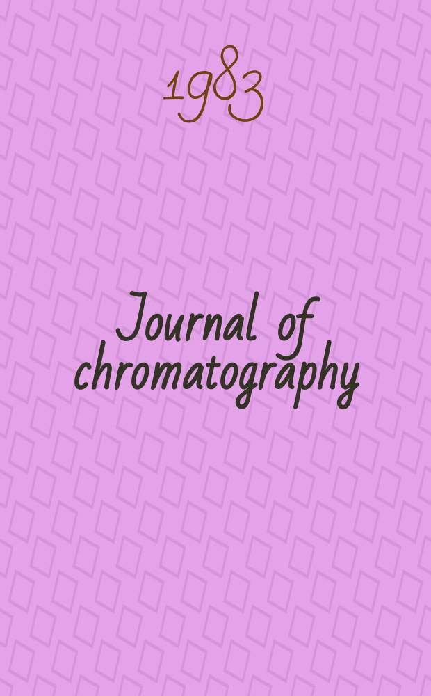 Journal of chromatography : Intern. journal on chromatography, electrophoresis and related methods. Vol.268, №1