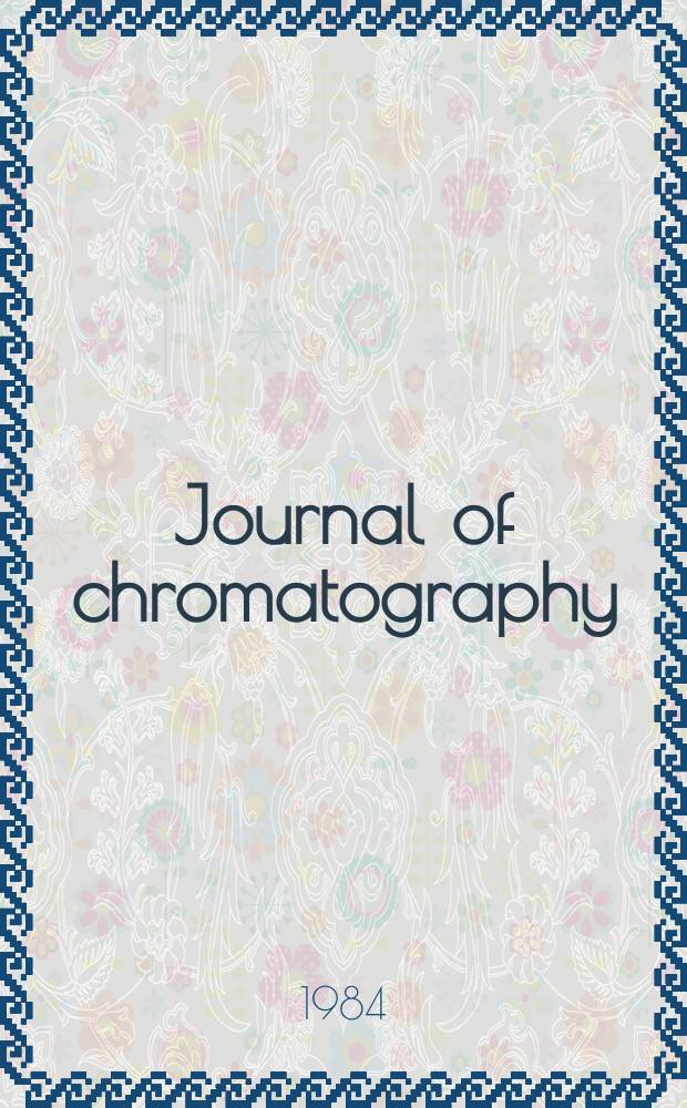Journal of chromatography : Intern. journal on chromatography, electrophoresis and related methods. Vol.295, №2