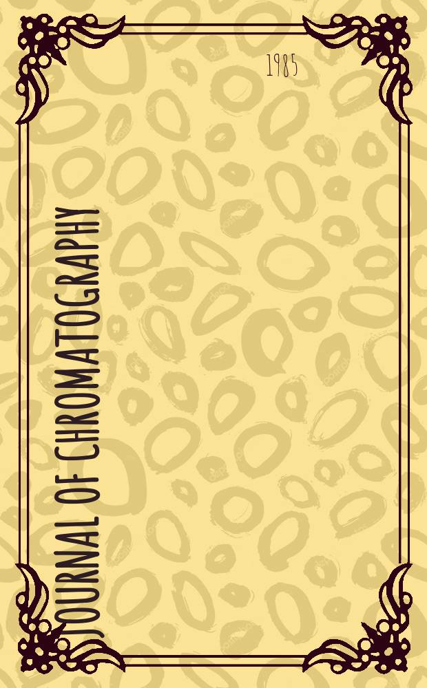 Journal of chromatography : Intern. journal on chromatography, electrophoresis and related methods. Vol.322, №1