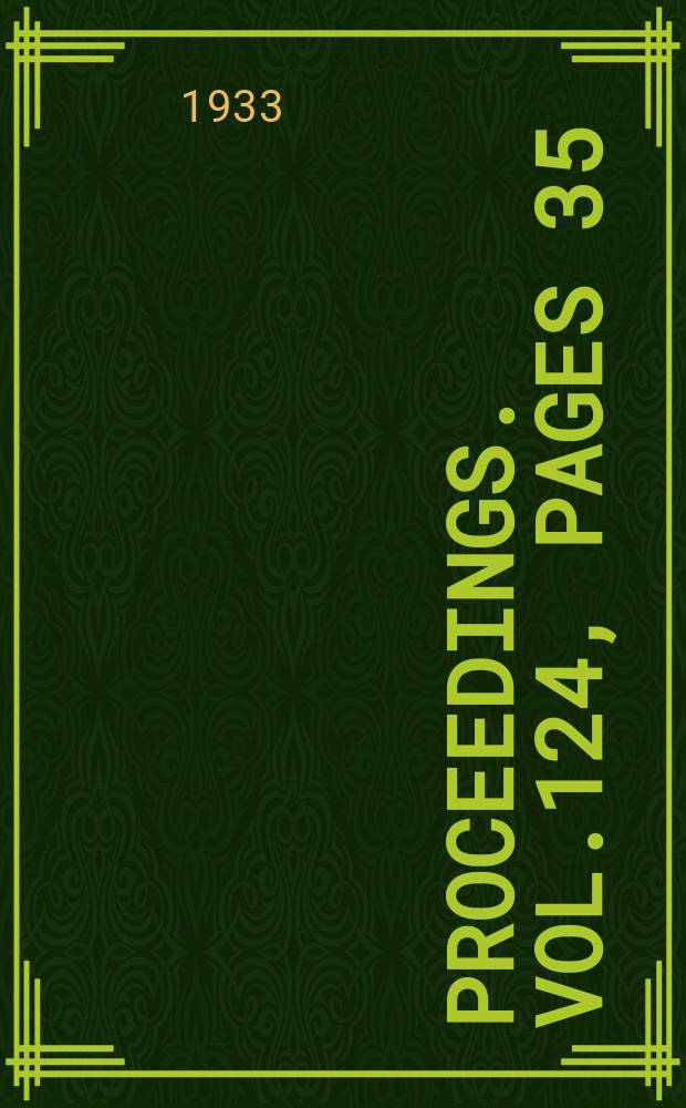 Proceedings. Vol.124, Pages 35