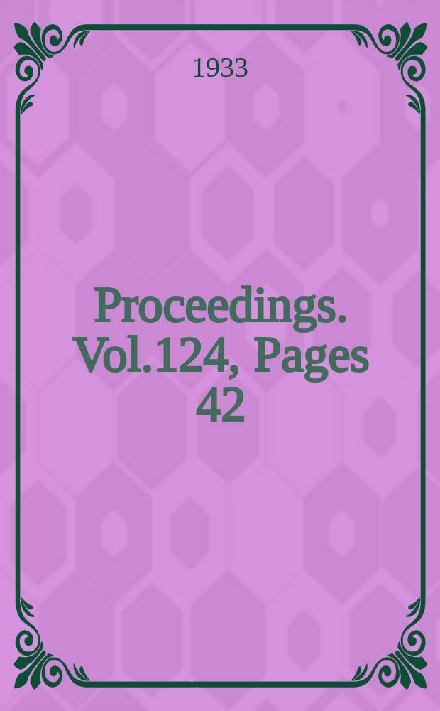 Proceedings. Vol.124, Pages 42