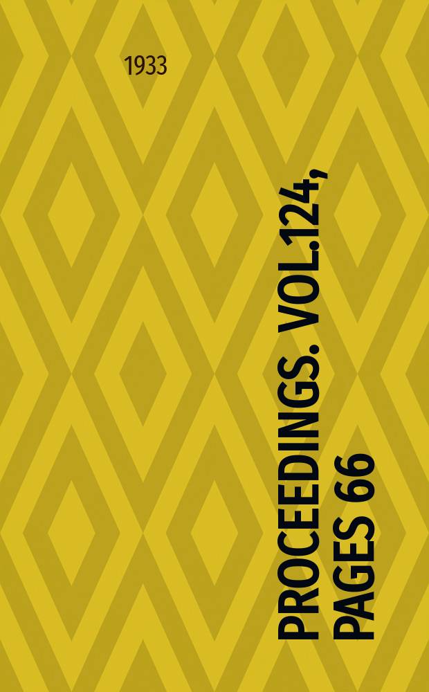 Proceedings. Vol.124, Pages 66