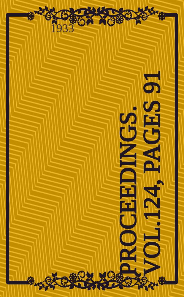 Proceedings. Vol.124, Pages 91