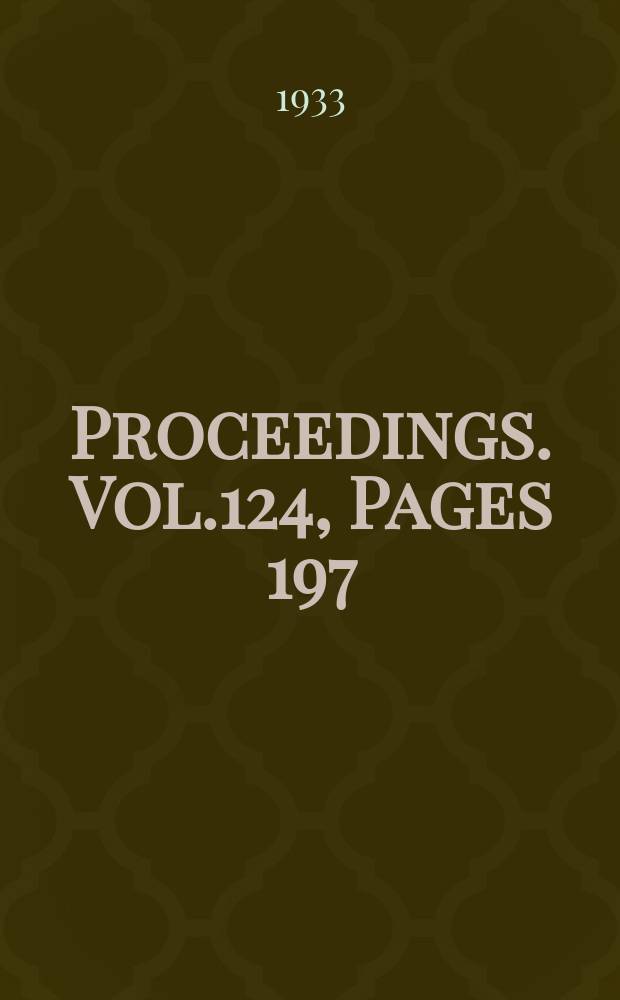 Proceedings. Vol.124, Pages 197