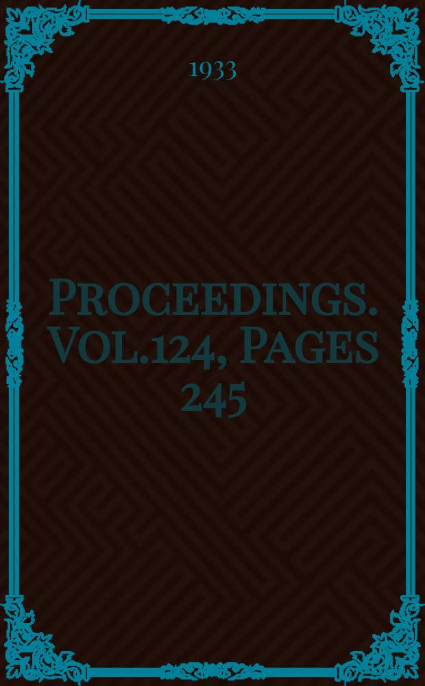 Proceedings. Vol.124, Pages 245