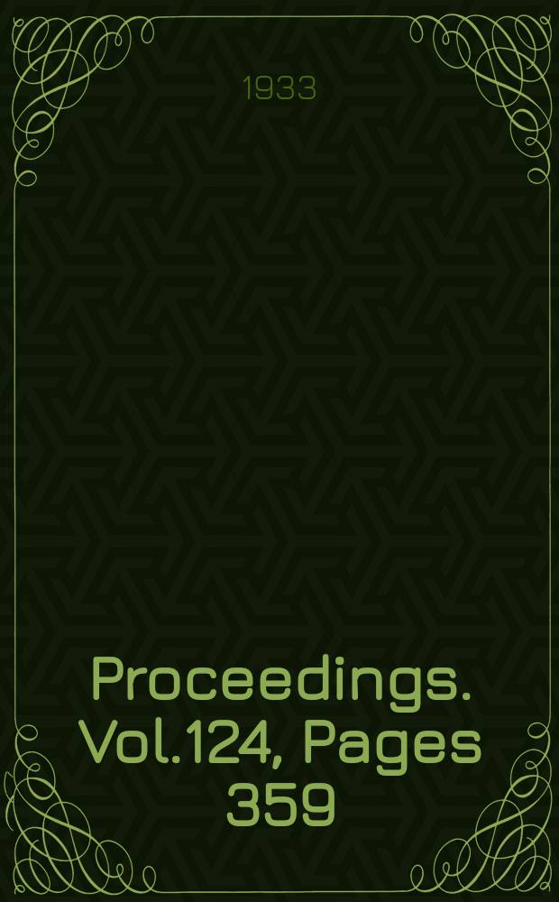Proceedings. Vol.124, Pages 359