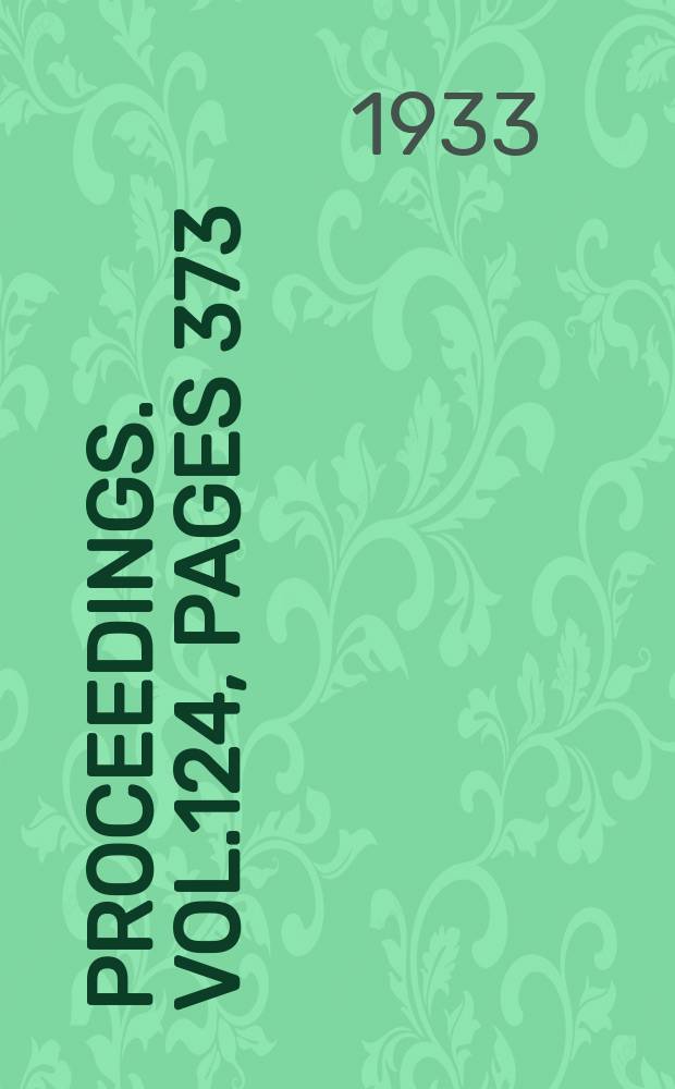 Proceedings. Vol.124, Pages 373