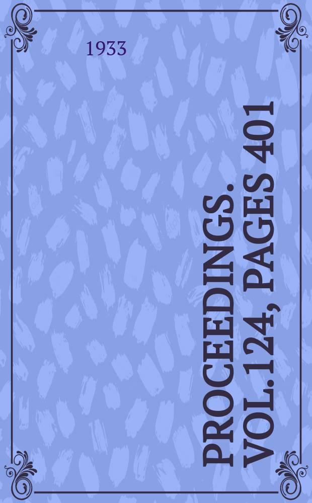 Proceedings. Vol.124, Pages 401