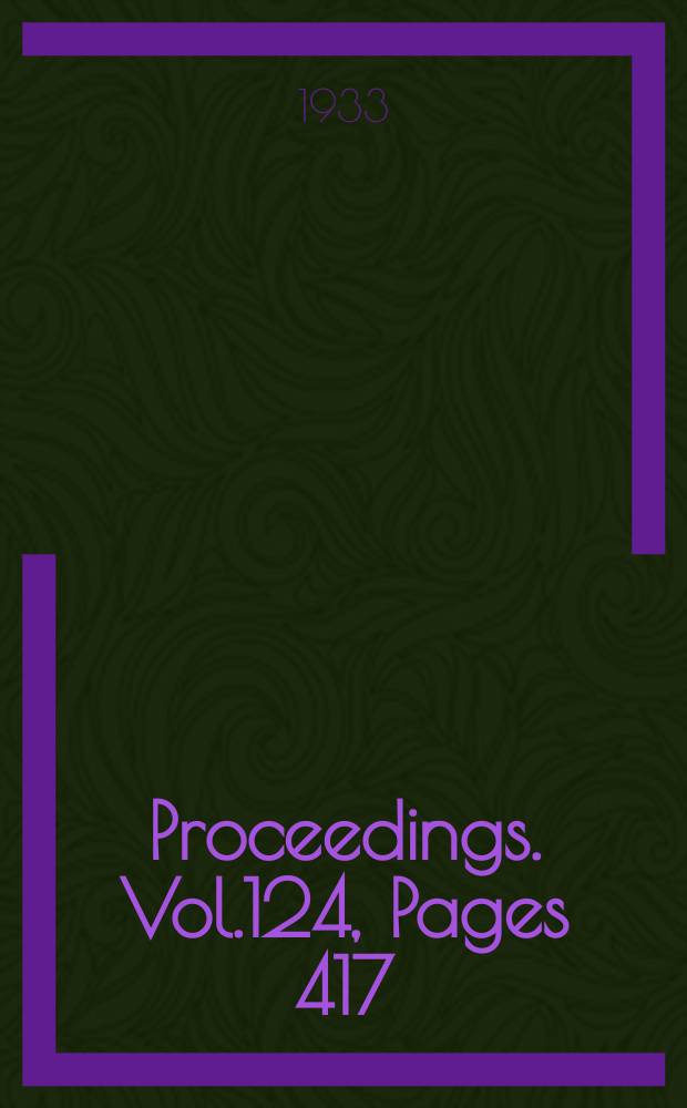 Proceedings. Vol.124, Pages 417