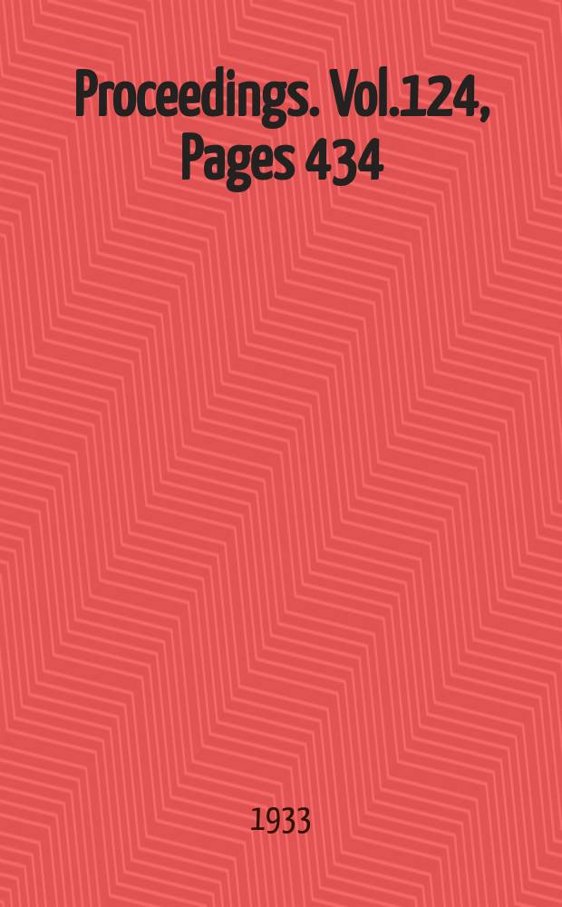 Proceedings. Vol.124, Pages 434