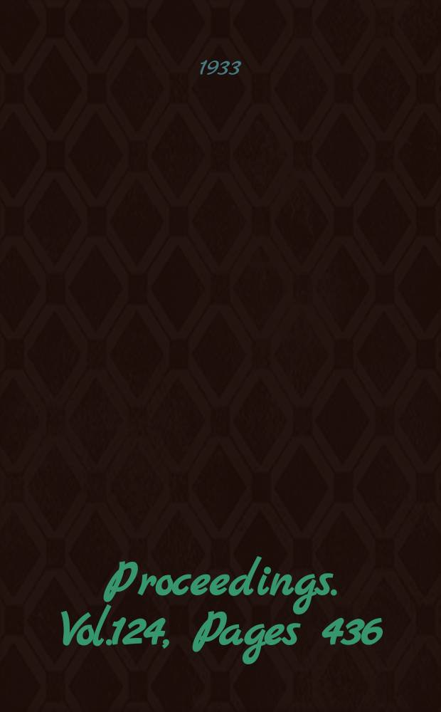 Proceedings. Vol.124, Pages 436