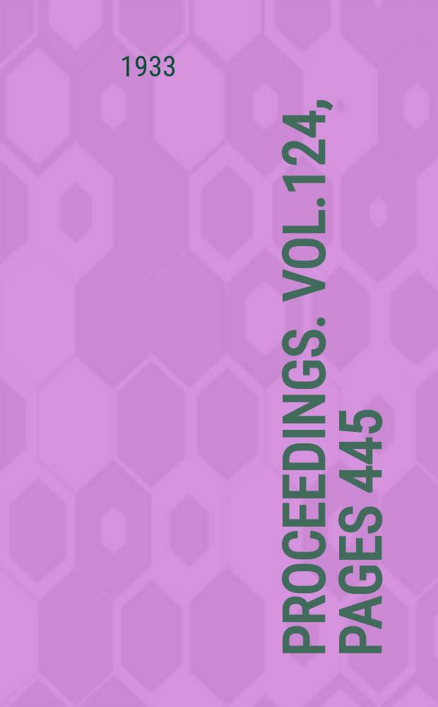 Proceedings. Vol.124, Pages 445