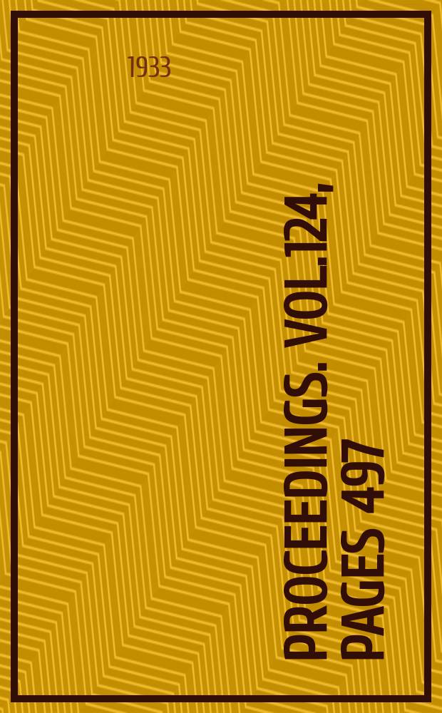 Proceedings. Vol.124, Pages 497