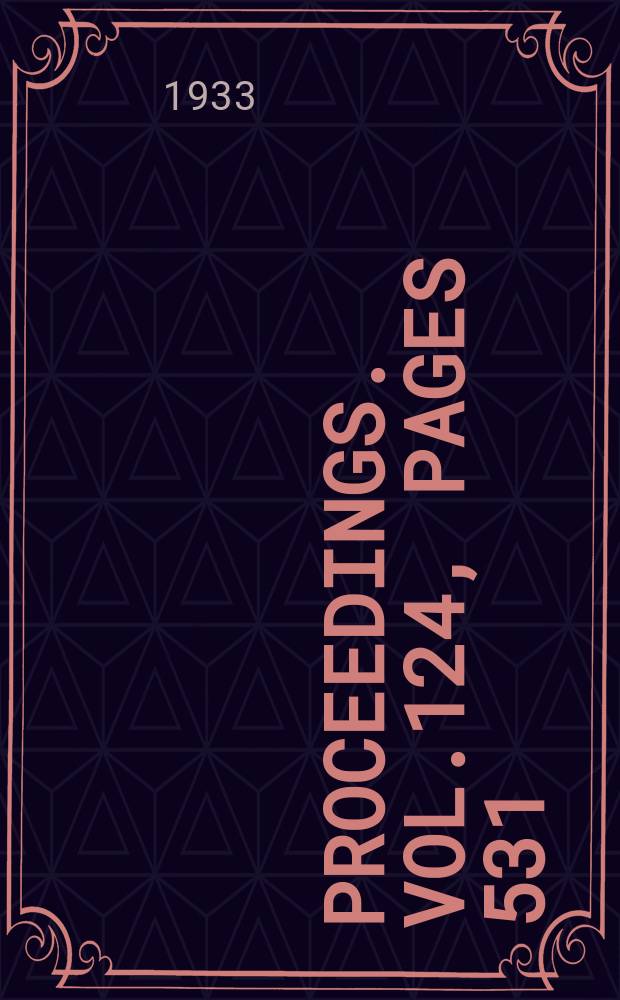 Proceedings. Vol.124, Pages 531