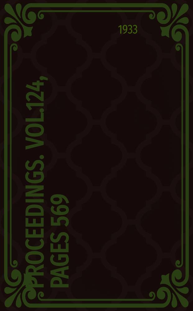 Proceedings. Vol.124, Pages 569