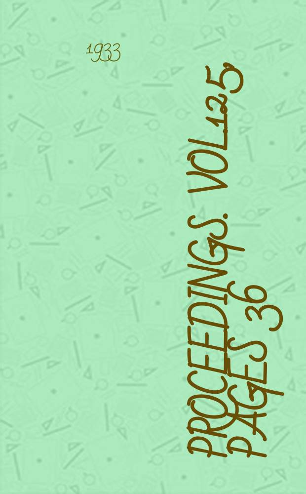 Proceedings. Vol.125, Pages 36