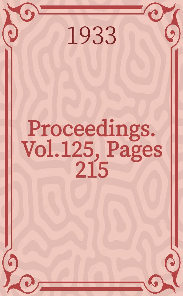 Proceedings. Vol.125, Pages 215