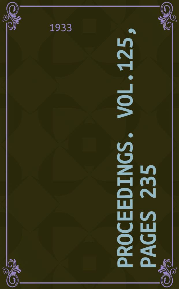 Proceedings. Vol.125, Pages 235