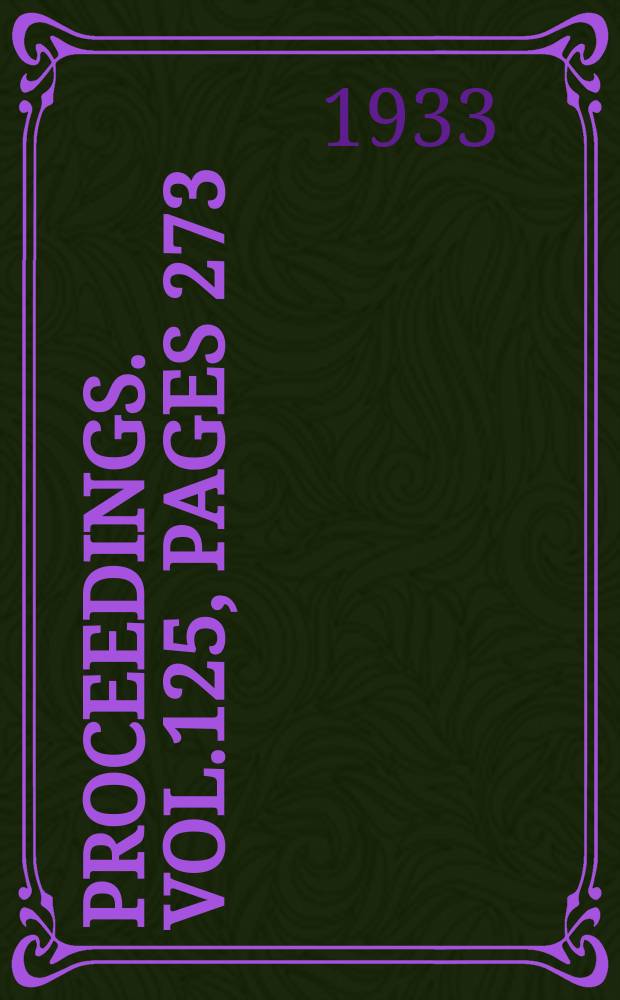 Proceedings. Vol.125, Pages 273