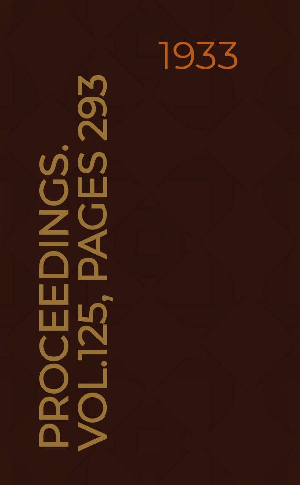 Proceedings. Vol.125, Pages 293