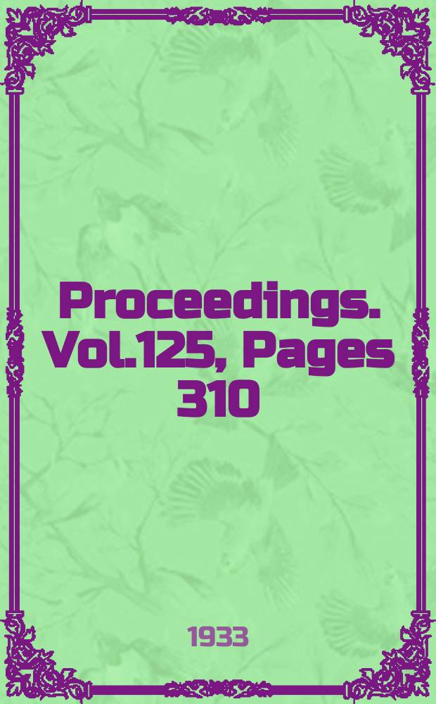 Proceedings. Vol.125, Pages 310