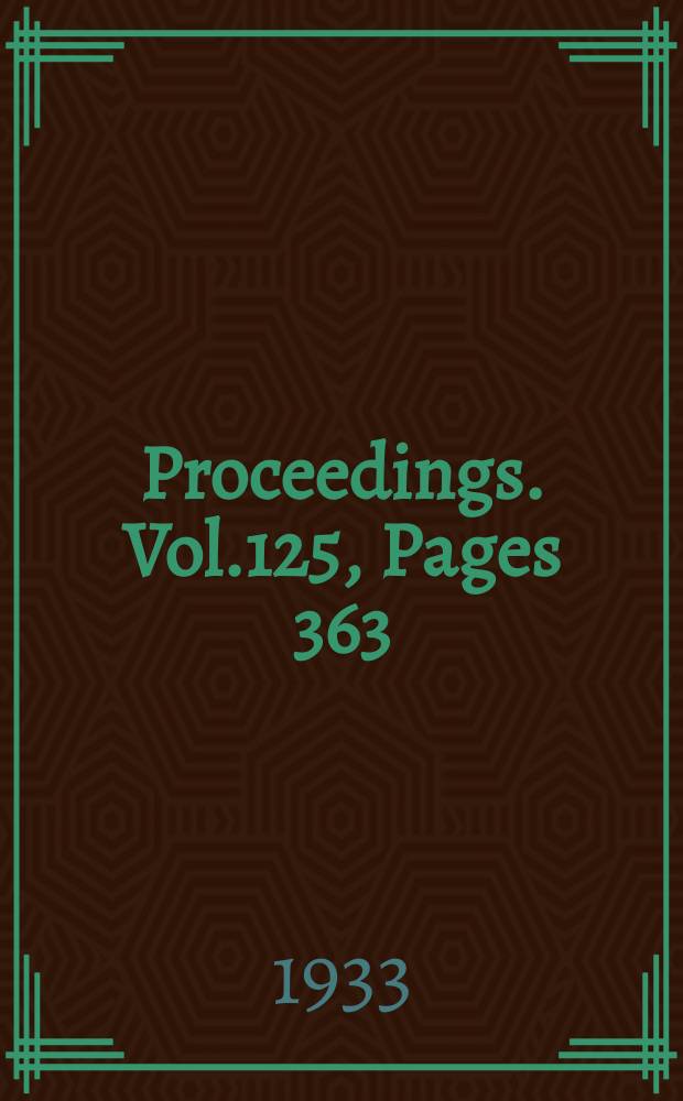 Proceedings. Vol.125, Pages 363