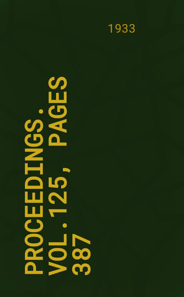 Proceedings. Vol.125, Pages 387