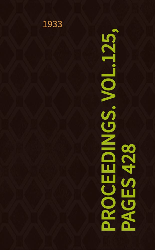 Proceedings. Vol.125, Pages 428