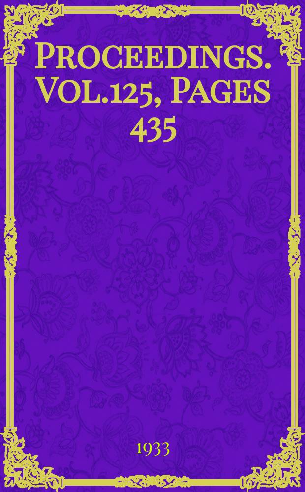 Proceedings. Vol.125, Pages 435