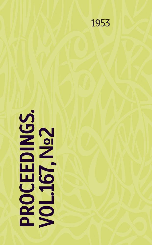 Proceedings. Vol.167, №2