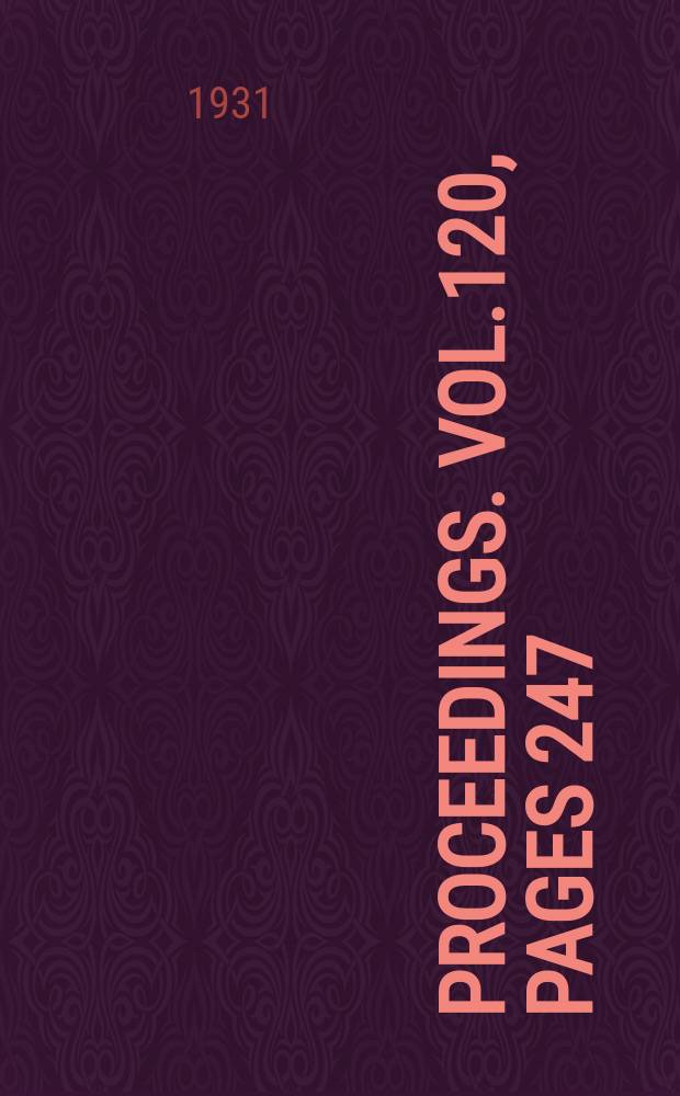 Proceedings. Vol.120, Pages 247