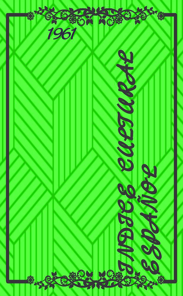 Indice cultural español : Publicacion mensual. Año16 1961, №185