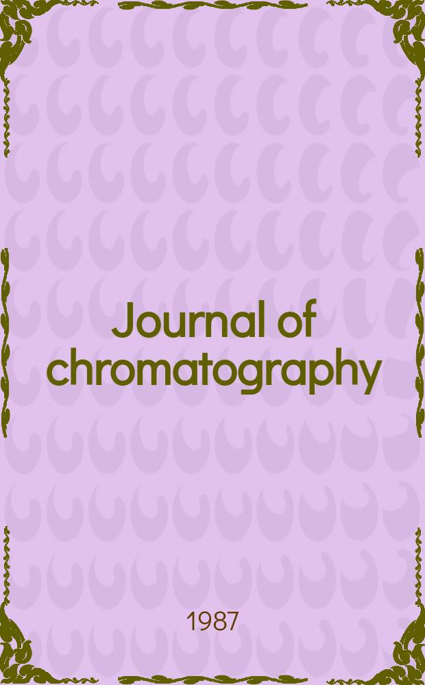 Journal of chromatography : Intern. journal on chromatography, electrophoresis and related methods. Vol.412, №4