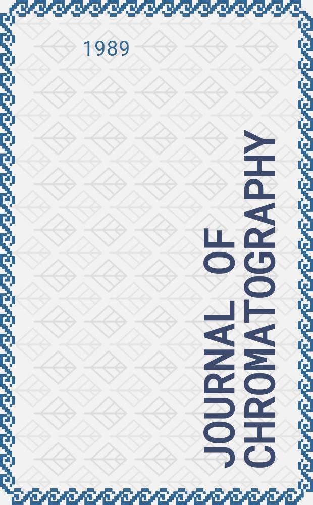 Journal of chromatography : Intern. journal on chromatography, electrophoresis and related methods. Vol.483