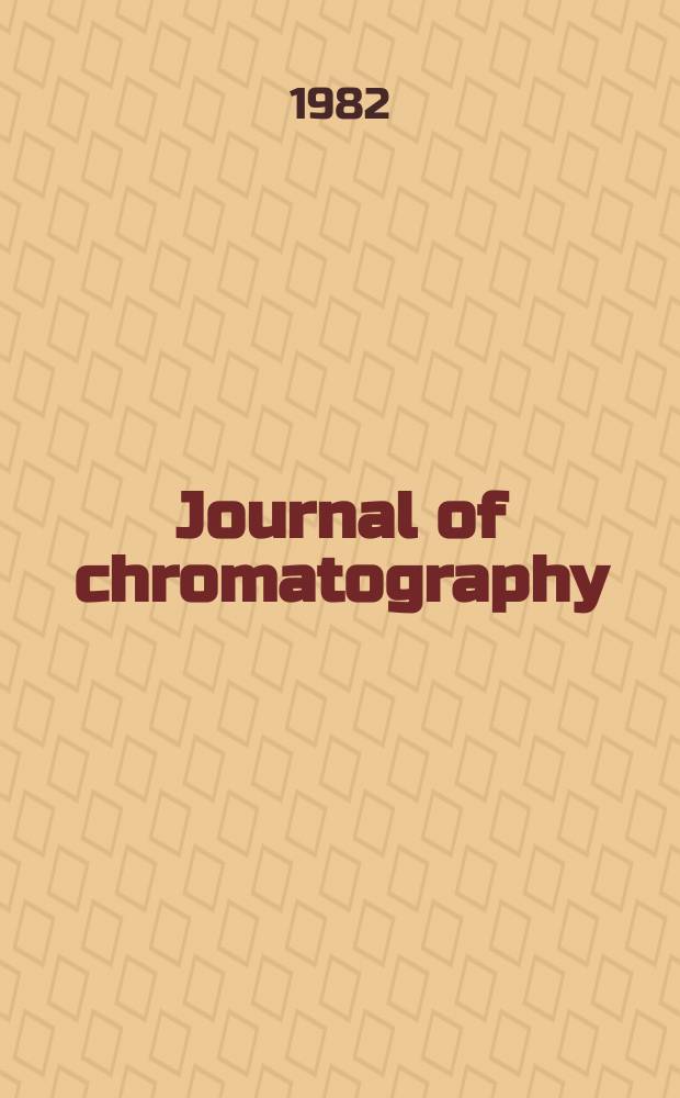 Journal of chromatography : Intern. journal on chromatography, electrophoresis and related methods. Vol.237, №2