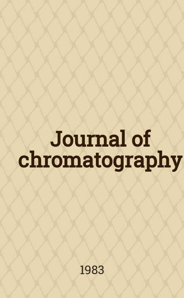 Journal of chromatography : Intern. journal on chromatography, electrophoresis and related methods. Vol.265, №1