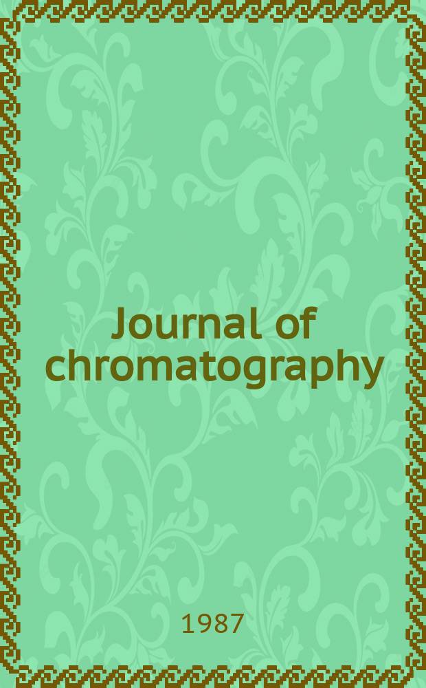 Journal of chromatography : Intern. journal on chromatography, electrophoresis and related methods. Vol.387