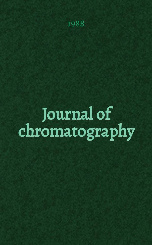 Journal of chromatography : Intern. journal on chromatography, electrophoresis and related methods. Vol.435, №3