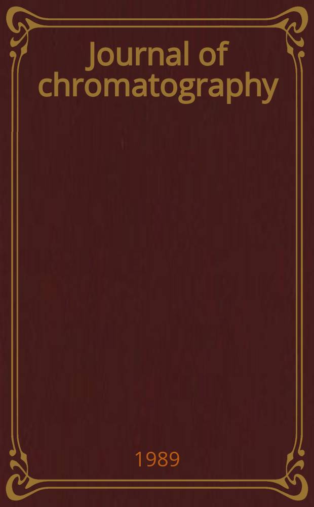 Journal of chromatography : Intern. journal on chromatography, electrophoresis and related methods. Vol.462